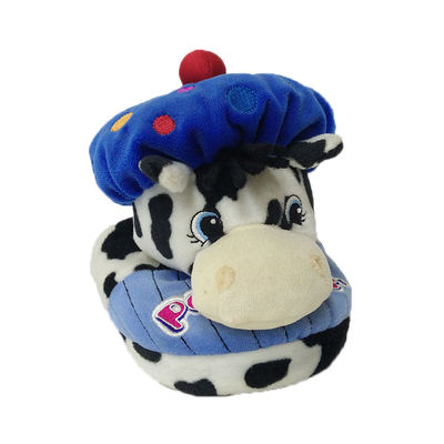 Blue Dairy Cow Soft Flip Flop Plush Stuffed Animal Modelling Trang trí nội thất sang trọng