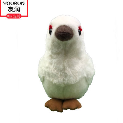 Mô phỏng Chim bồ câu trắng Con chim nhỏ Thú nhồi bông Đồ chơi sang trọng