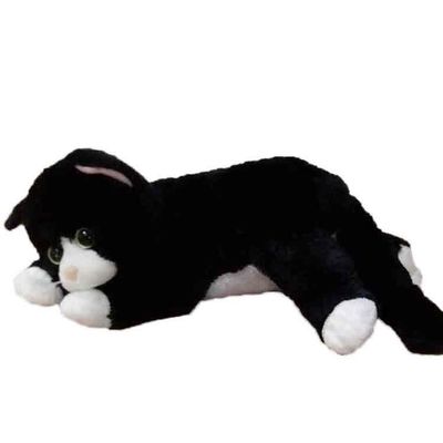 Động vật nhồi bông mèo đen và trắng 40CM 100% Polyester Đồ chơi sang trọng cho động vật