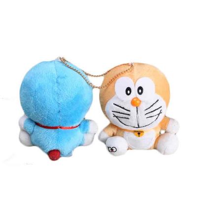 An toàn không mùi Dingdang Cat Plush Keychain Pp Cotton Stuffed Cat Keychain