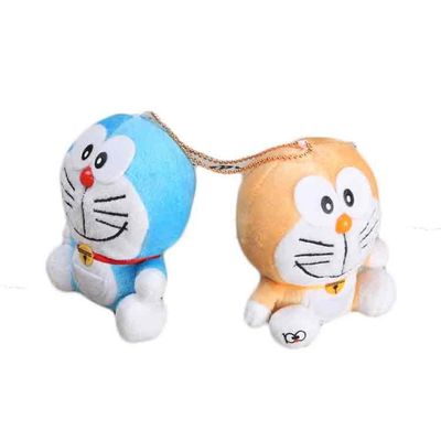 An toàn không mùi Dingdang Cat Plush Keychain Pp Cotton Stuffed Cat Keychain