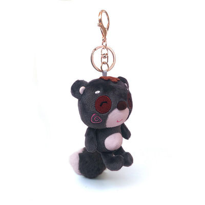 10 cm Mini Black Plush Teddy Bear Keychain Bag Mặt dây chuyền OEM