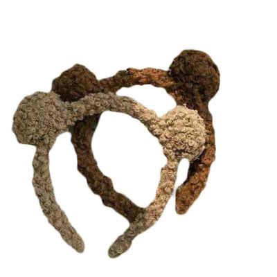 Nữ Antislip Bear Tai Kẹp tóc Sang trọng Mặt Giặt Băng đô Sang trọng
