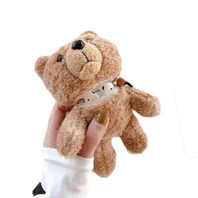 Teddy Bear Doll Apple Tai nghe không dây Vỏ bảo vệ Sang trọng