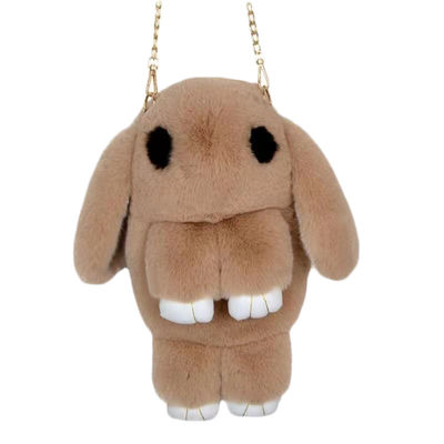 Ba lô thỏ sang trọng màu nâu nhạt Rex Rabbit Bunny Plush Bag