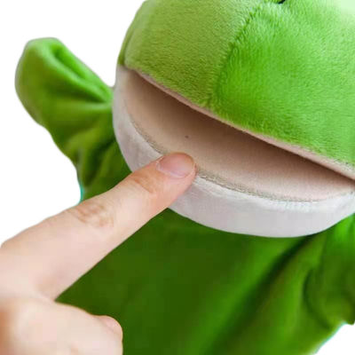 20cm Miệng Ếch Tay Thú nhồi bông Con rối Búp bê Găng tay Đồ chơi sang trọng