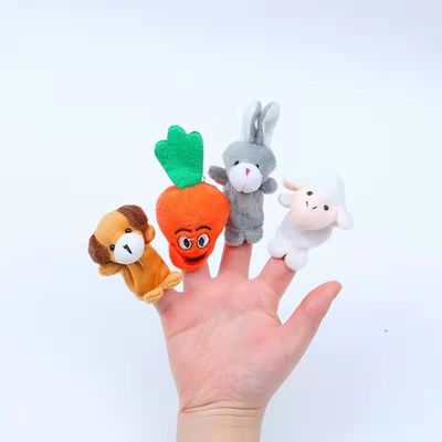 Thành viên gia đình Con rối ngón tay tương tác động vật sang trọng cho trẻ em OEM