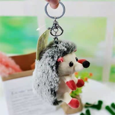 Dễ thương sang trọng Hedgehog Keychain Đồ chơi sang trọng Nhím nhỏ Nhím nhồi bông Vòng chìa khóa động vật
