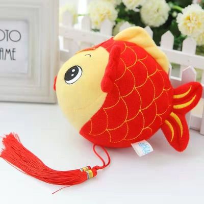 Đồ chơi sang trọng cá chép đỏ may mắn với lễ hội Sucker Món quà đồ chơi sang trọng Linh vật năm mới