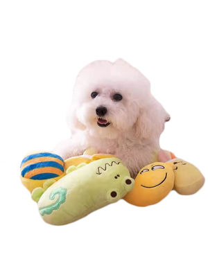 Pizza Hình chó Nhồi bông Đồ chơi Vocal Pet Molars Đồ chơi Sang trọng 100% PP Cotton