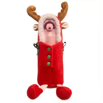 Christmas Deer Thermos Plush Cup Bìa Dễ thương Slung Water Cup Bìa sang trọng