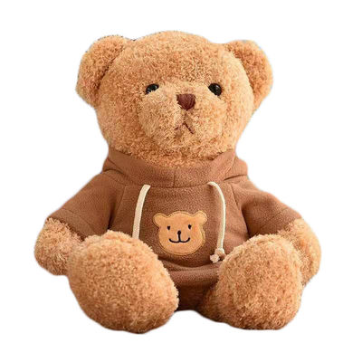 30 cm Màu đỏ dễ thương Hoodie nhỏ Gấu bông Đồ chơi sang trọng Gối ngủ cho bé gái