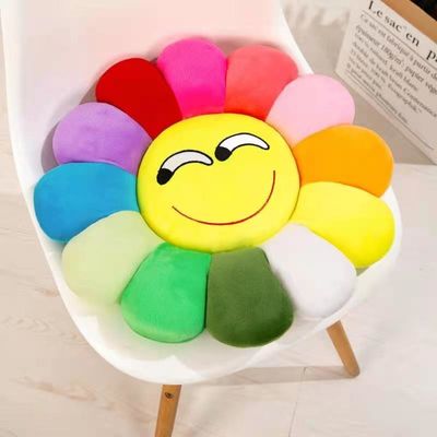 35 * 35 cm đầy màu sắc Hướng dương Đồ chơi nhồi bông sang trọng Gối Ghế văn phòng Đệm