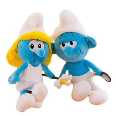 40cm Phim hoạt hình Xì trum Động vật nhồi bông Anime Đồ chơi sang trọng Màu xanh Cha xanh Chị gái