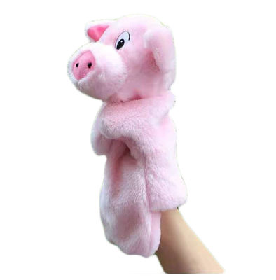 25cm * 15cm Con rối màu hồng Lợn con rối Đồ chơi sang trọng Đạo cụ câu chuyện cho gia đình Cha mẹ Con