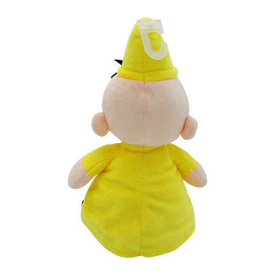 25cm Chú hề màu vàng Búp bê sang trọng Đồ chơi tiện nghi cho trẻ em Đạo cụ kể chuyện trước khi đi ngủ