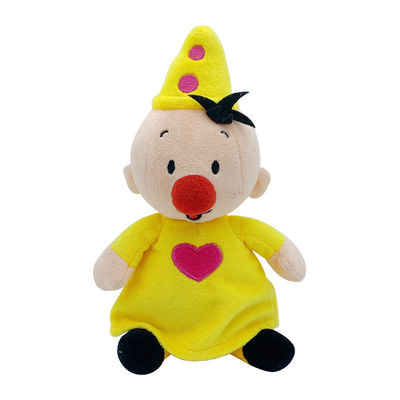 25cm Chú hề màu vàng Búp bê sang trọng Đồ chơi tiện nghi cho trẻ em Đạo cụ kể chuyện trước khi đi ngủ