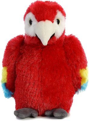 Sợi polyester nhồi Đồ chơi sang trọng màu đỏ tươi Macaw