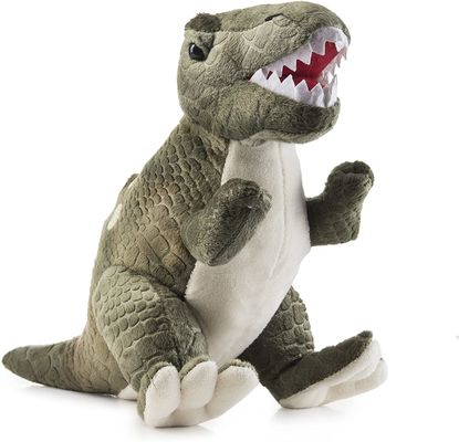 Đồ chơi sang trọng Green Tyrannosaurus với những chiếc răng dài nhọn Một món đồ chơi sang trọng cho khủng long được làm bằng cắt dập nổi sang trọng