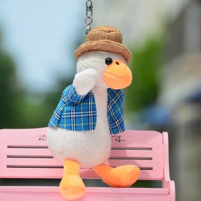 PP Cotton nhồi bông vịt con móc khóa Đồ chơi sang trọng