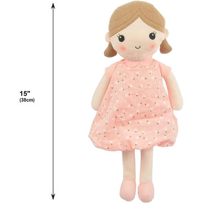 ASTM Mặc váy Cô gái hoạt hình Búp bê sang trọng 38cm