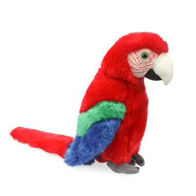 Sợi Polyester Nhồi Màu đỏ tươi Macaw Thú nhồi bông Quà tặng cho trẻ em Đồ chơi sang trọng