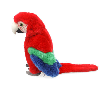 Sợi Polyester Nhồi Màu đỏ tươi Macaw Thú nhồi bông Quà tặng cho trẻ em Đồ chơi sang trọng