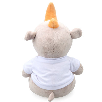 Đồ chơi sang trọng cho bé 25cm Polypropylene Cotton Filling Rhino Plush Toy cho bé