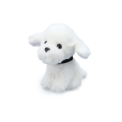 Đồ chơi sang trọng cho chó trắng 25cm ODM cho trẻ em thoải mái