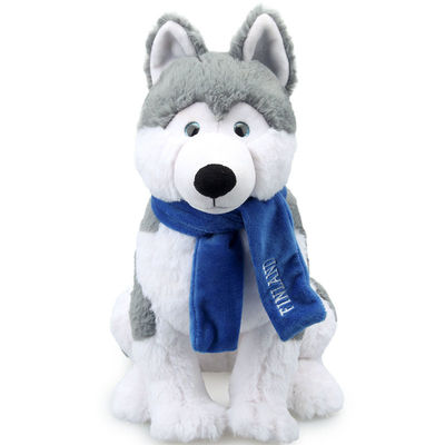 Đồ chơi nhồi bông Husky sang trọng ngắn gọn với khăn quàng ISO9001