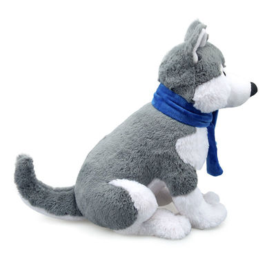 Đồ chơi nhồi bông Husky sang trọng ngắn gọn với khăn quàng ISO9001