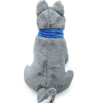 Đồ chơi nhồi bông Husky sang trọng ngắn gọn với khăn quàng ISO9001