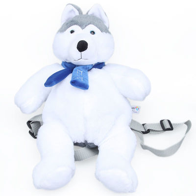 35cm Màu có thể giặt An toàn Phim hoạt hình Husky sang trọng Ba lô