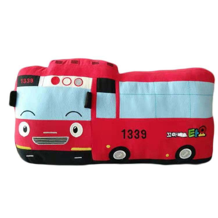 Bé trai 30 cm Đỏ hoặc Xanh Xe buýt Đi học Đồ chơi sang trọng Đồ chơi trẻ em Xe sang trọng