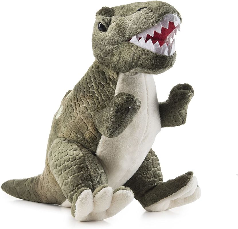 Đồ chơi sang trọng Green Tyrannosaurus với những chiếc răng dài nhọn Một món đồ chơi sang trọng cho khủng long được làm bằng cắt dập nổi sang trọng