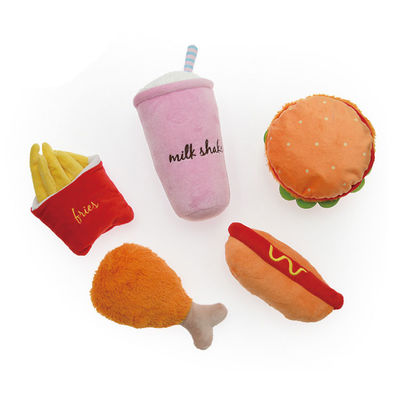 OEM / ODM Tương tác Thức ăn Hình Đồ chơi Chó Squeaky Sang trọng